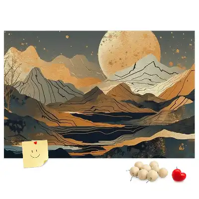 Tablica korkowa ozdobna Abstrakcja krajobraz