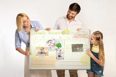 Tablica korkowa dla dzieci Rodzinny planer