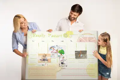 Tablica korkowa dla dzieci Rodzinny planer