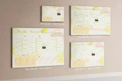 Tablica korkowa dla dzieci Rodzinny planer