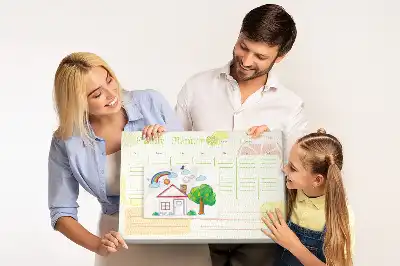 Tablica korkowa dla dzieci Rodzinny planer