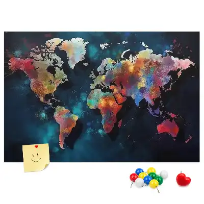 Tablica korkowa dla dzieci Abstrakcyjna mapa