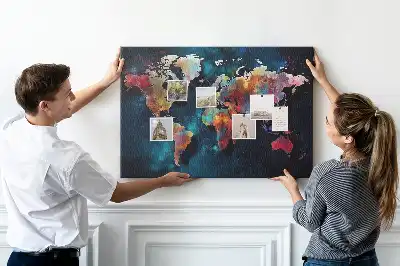 Tablica korkowa dla dzieci Abstrakcyjna mapa