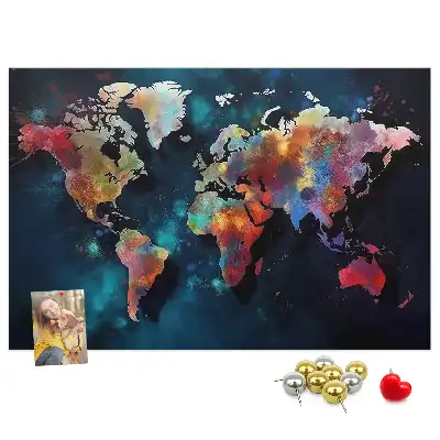 Tablica korkowa dla dzieci Abstrakcyjna mapa