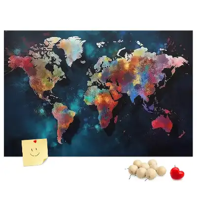 Tablica korkowa dla dzieci Abstrakcyjna mapa