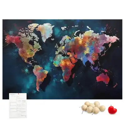 Tablica korkowa dla dzieci Abstrakcyjna mapa