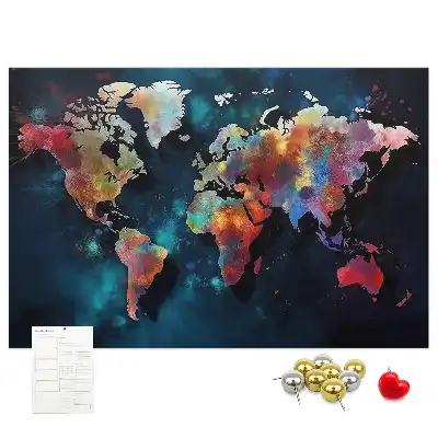 Tablica korkowa dla dzieci Abstrakcyjna mapa