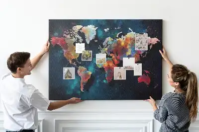 Tablica korkowa dla dzieci Abstrakcyjna mapa