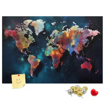 Tablica korkowa dla dzieci Abstrakcyjna mapa