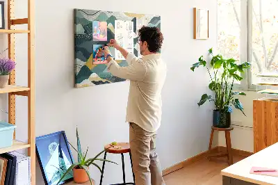 Tablica korkowa dla dzieci z motywem gór