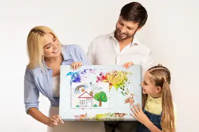 Tablica korkowa z nadrukiem pastelowej mapy malarskiej