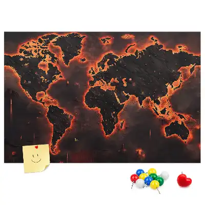 Korkowa tablica Mapa świata
