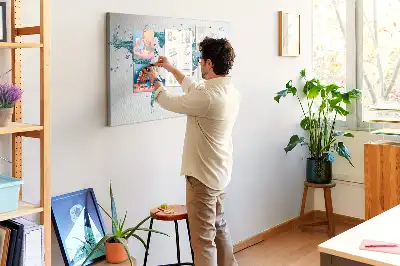 Tablica korkowa dla dzieci Wodna mapa świata