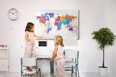Tablica korkowa dla dzieci Geograficzna mapa kontynentalna