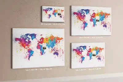 Tablica korkowa dla dzieci Geograficzna mapa kontynentalna