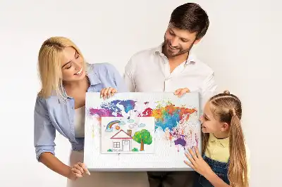 Tablica korkowa dla dzieci Geograficzna mapa kontynentalna