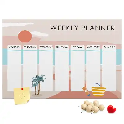 Korkowa tablica Planer tygodniowy