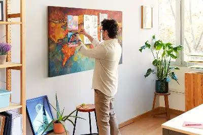 Ozdobna tablica korkowa mapa ścienna