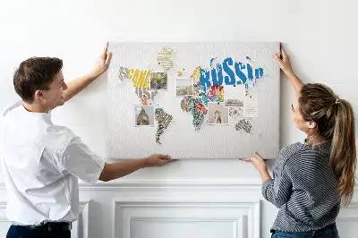Korkowa tablica Geografia z liter i słów