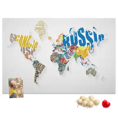 Korkowa tablica Geografia z liter i słów