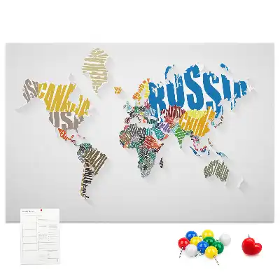 Korkowa tablica Geografia z liter i słów