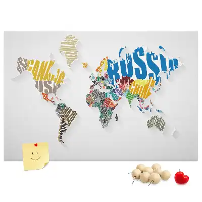 Korkowa tablica Geografia z liter i słów