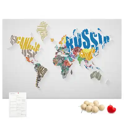 Korkowa tablica Geografia z liter i słów