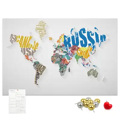 Korkowa tablica Geografia z liter i słów