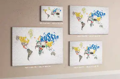 Korkowa tablica Geografia z liter i słów