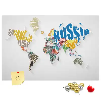 Korkowa tablica Geografia z liter i słów