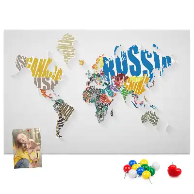 Korkowa tablica Geografia z liter i słów