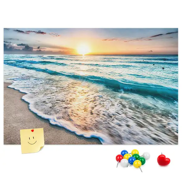 Tablica korkowa dla dzieci Plaża morze piasek
