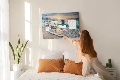 Tablica korkowa dla dzieci Plaża morze piasek