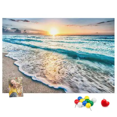 Tablica korkowa dla dzieci Plaża morze piasek