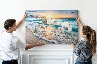 Tablica korkowa dla dzieci Nadmorski brzeg fale