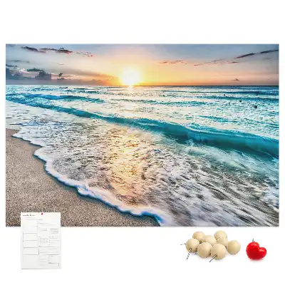 Tablica korkowa dla dzieci Plaża morze piasek