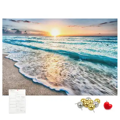 Tablica korkowa dla dzieci Plaża morze piasek