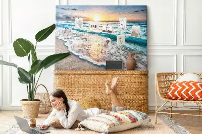 Tablica korkowa dla dzieci Plaża morze piasek
