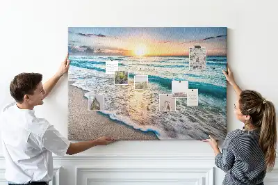 Tablica korkowa dla dzieci Plaża morze piasek