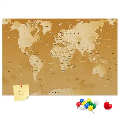 Ozdobna tablica korkowa mapa świata Planeta Ziemia