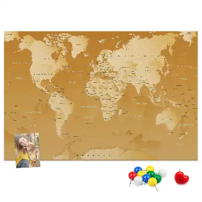 Tablica korkowa ozdobna Planeta ziemia mapa ścienna