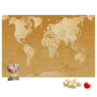 Tablica korkowa ozdobna Planeta ziemia mapa ścienna