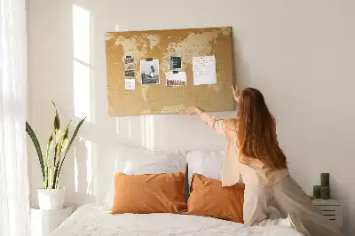 Tablica korkowa ozdobna Planeta ziemia mapa ścienna