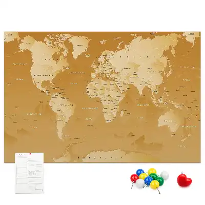 Tablica korkowa ozdobna Planeta ziemia mapa ścienna