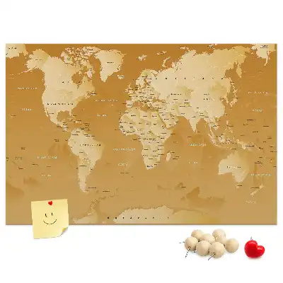 Tablica korkowa ozdobna Planeta ziemia mapa ścienna