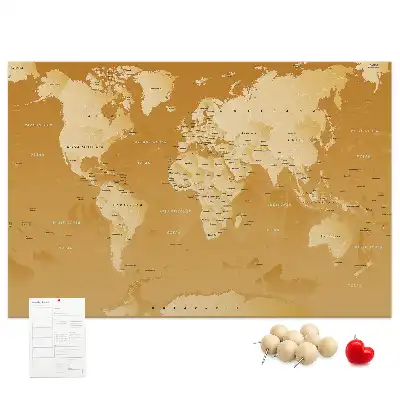 Tablica korkowa ozdobna Planeta ziemia mapa ścienna