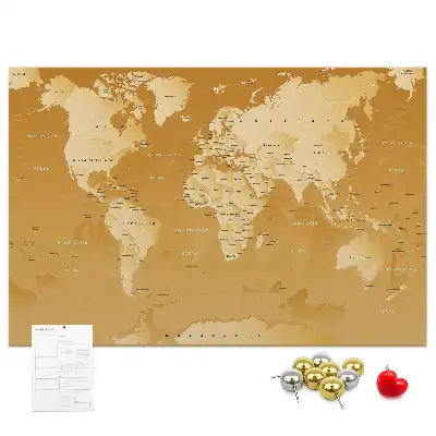 Tablica korkowa ozdobna Planeta ziemia mapa ścienna