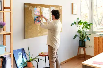 Tablica korkowa ozdobna Planeta ziemia mapa ścienna