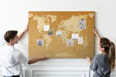Tablica korkowa ozdobna Planeta ziemia mapa ścienna