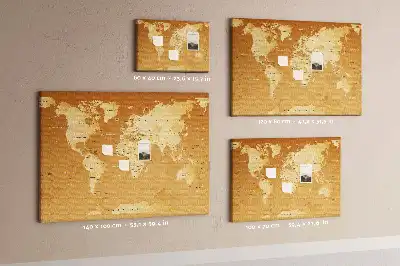 Tablica korkowa ozdobna Planeta ziemia mapa ścienna